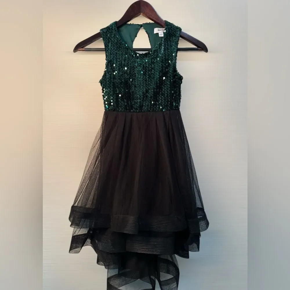 Speechless Kids Green Sequin Dress